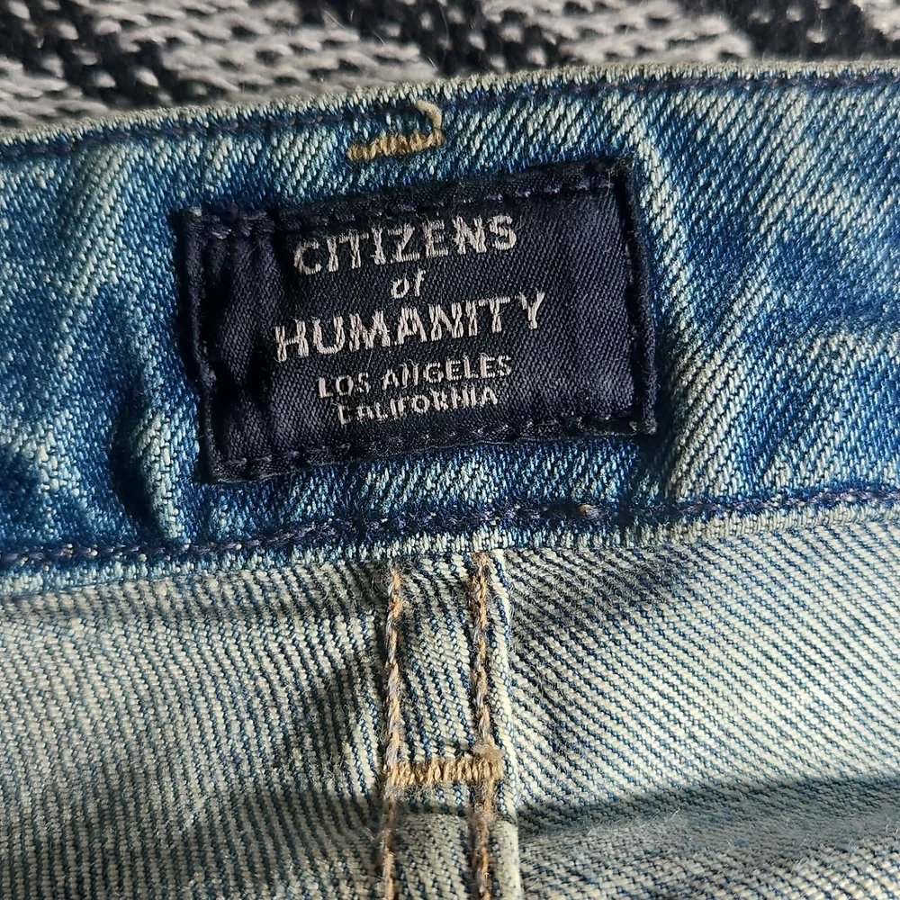 Women's Citizen Of Humanity Blue Distressed Jeans - Picture 3 of 6